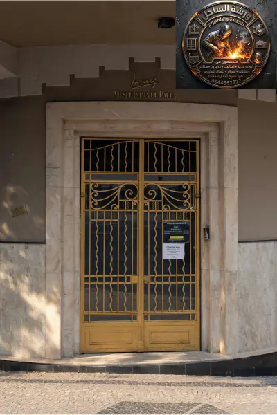 ابواب مشغولة بالحديد